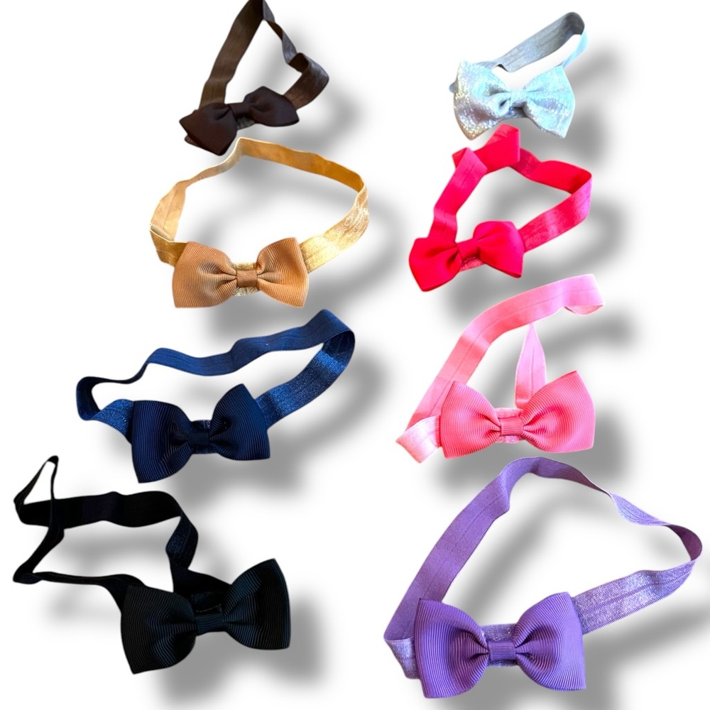 8 Pcs Newborn-6mo Baby Girl Headbands Infant Toddler Bow Hair Band Accessory Set
